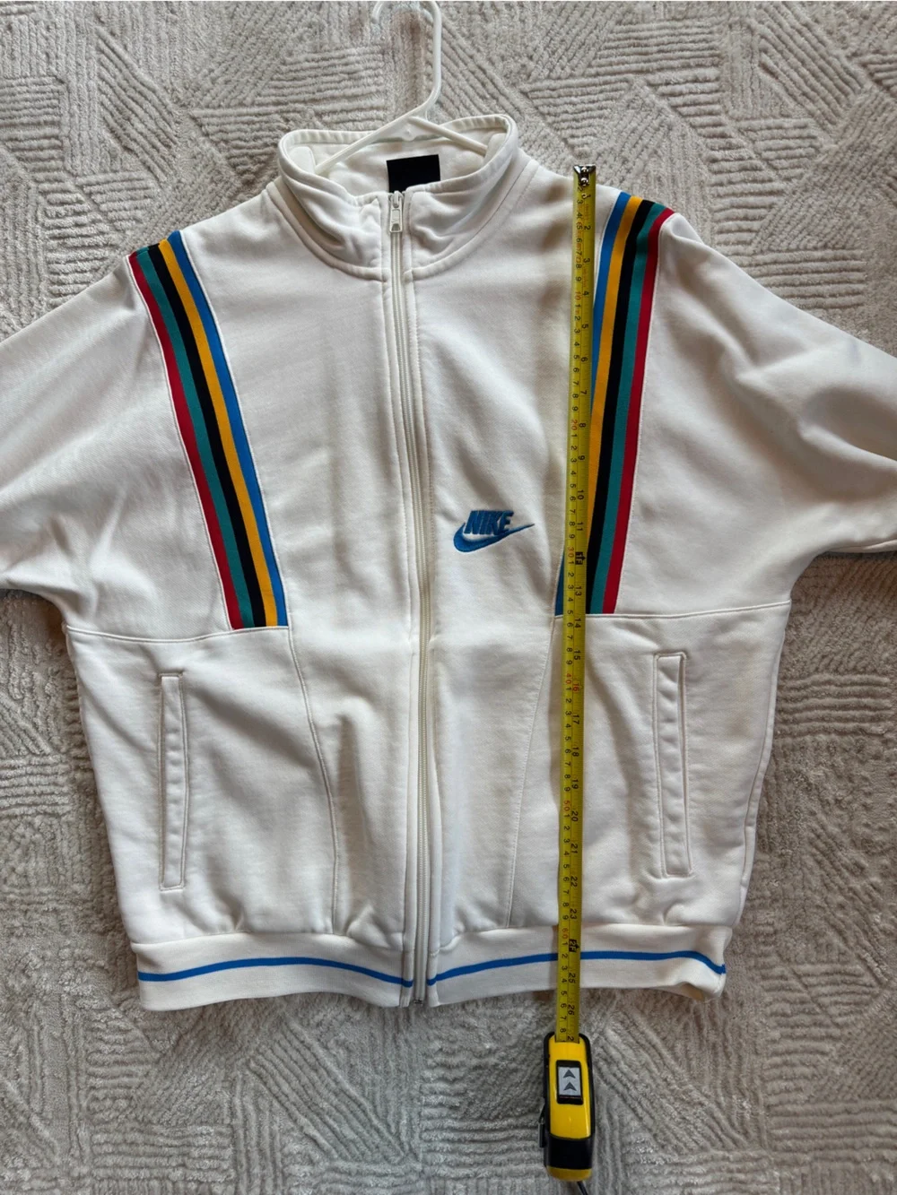 Nike Sportswear Reissue 1988 Track Jacket White Multi Stripe Retro Full Zip M